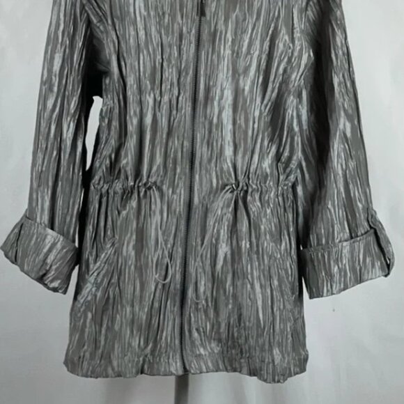 RUBY RD. WOMAN Metallic Silver Textured Jacket Size 24W PLUS NWOT - Picture 3 of 11